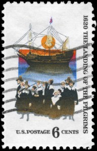 USA - CIRCA 1970 Landing of the Pilgrims